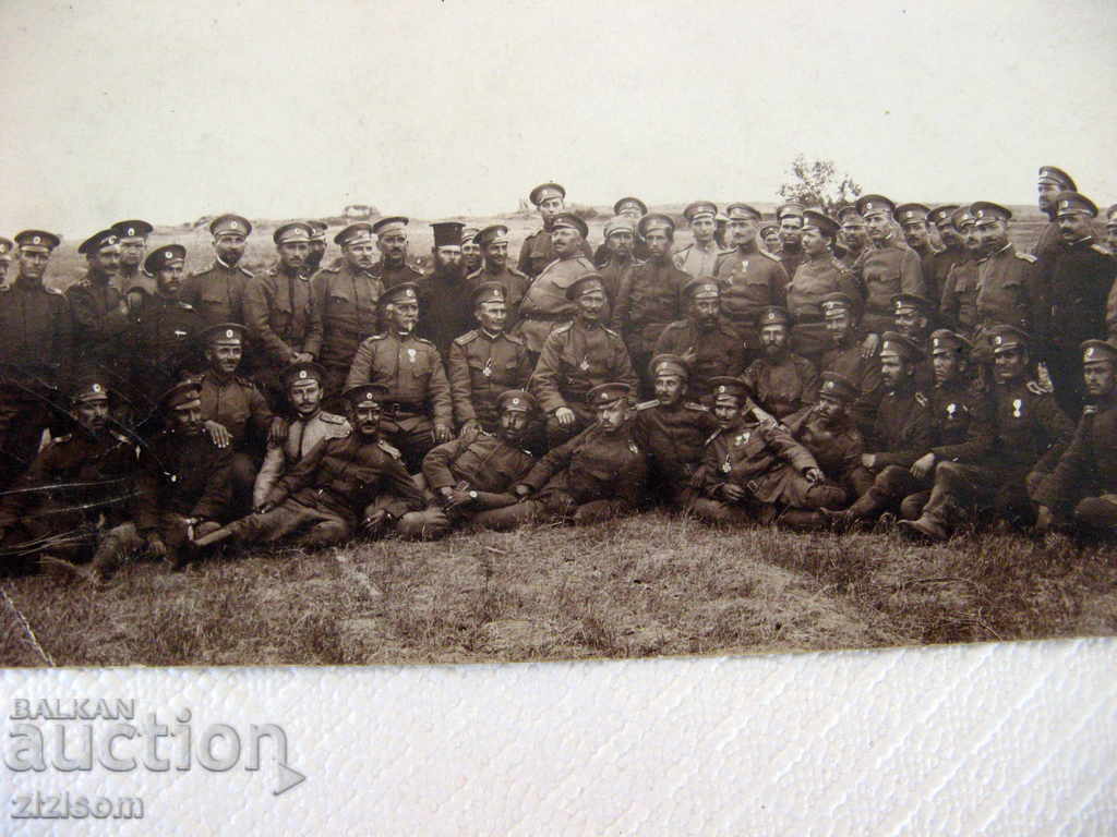 OLD PHOTO BULGARIAN OFFICERS, PRIEST, CROSS OF BRAVERY DRP with price 99.99 BGN | € 51.12 OLD PHOTO BULGARIAN OFFICERS, PRIEST, CROSS OF BRAVERY DRP with price 99.99 BGN | € 51.12
