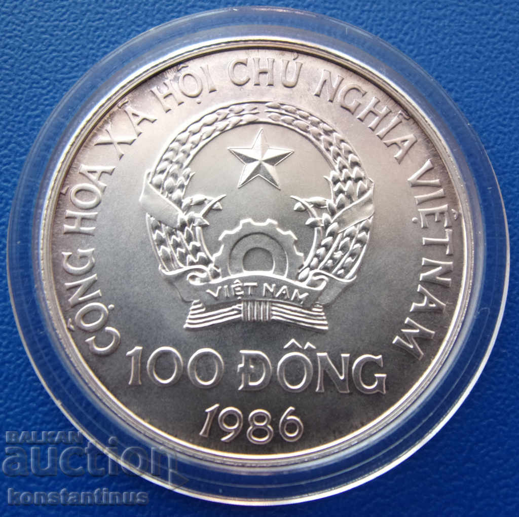 Vietnam 100 Dong 1986 5000 Desen de argint UNC PROOF cu preț € 23.01 | 45.00 BGN Vietnam 100 Dong 1986 5000 Desen de argint UNC PROOF cu preț € 23.01 | 45.00 BGN