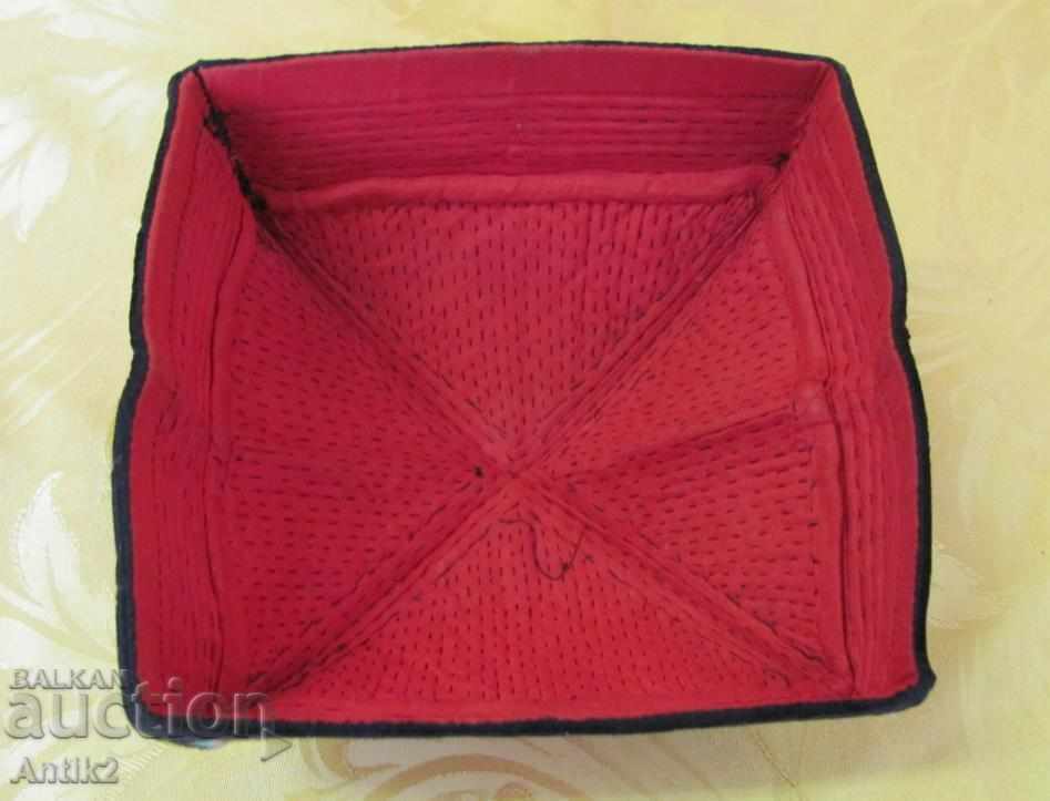 Old hand-embroidered male hat hat - 6