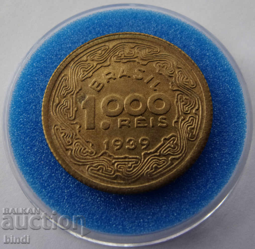 Βραζιλία 1000 Ray 1939 Σπάνιο νόμισμα με τιμή € 6.14 | 12.01 BGN