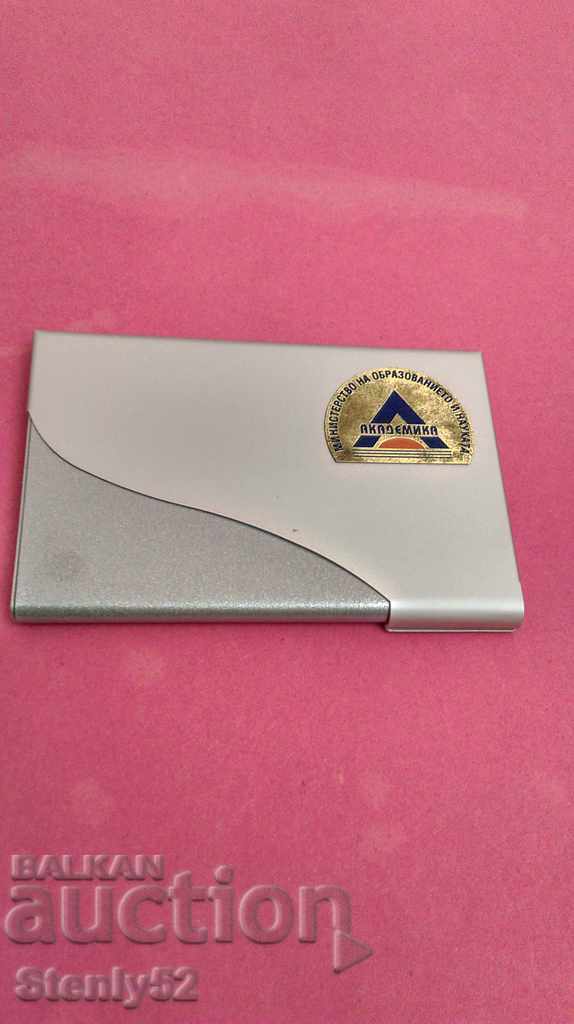 Metal business card holder