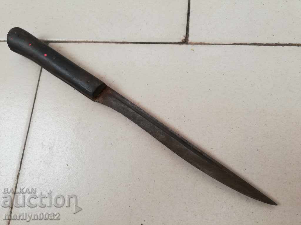 Стар касапски нож без кания каракулак, ножка