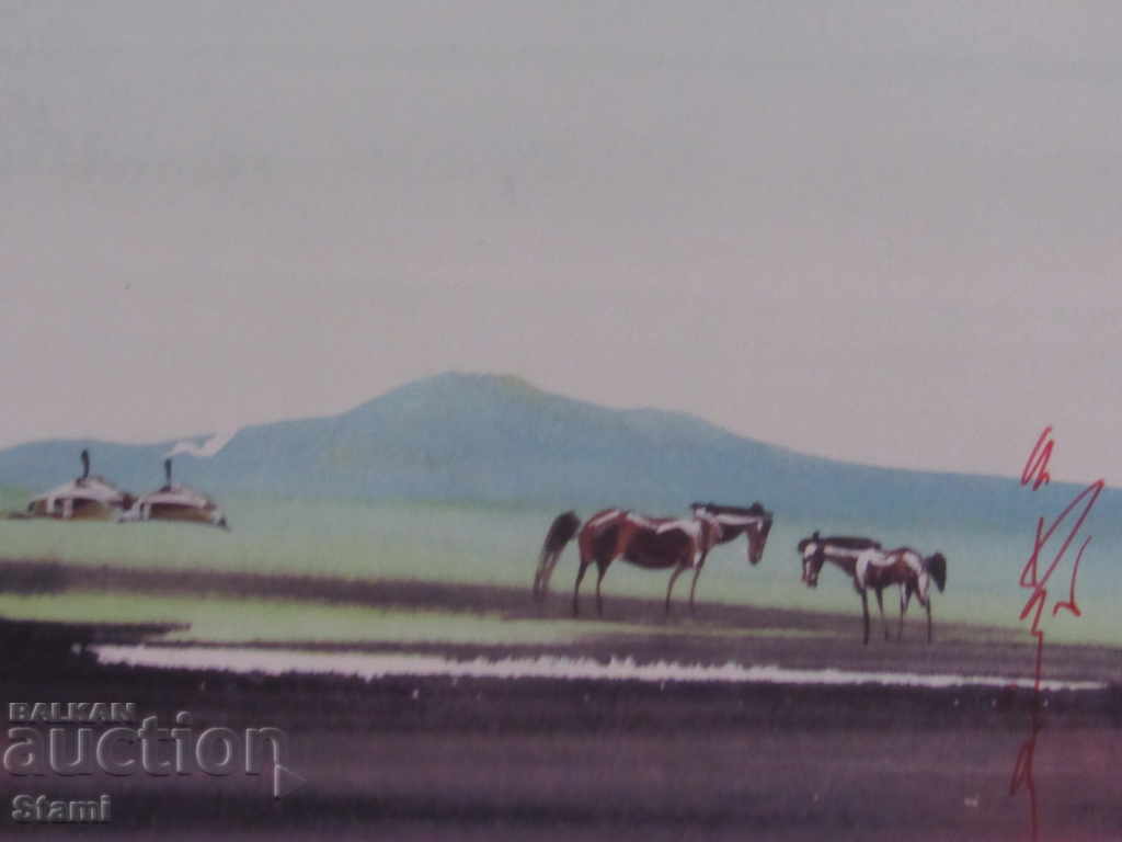 Series of traditional painting paintings - Mongolia -1 - 7 Series of traditional painting paintings - Mongolia -1 - 7