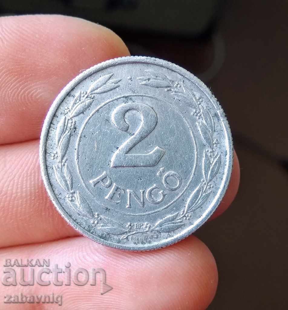 2 Pengő Ungaria 1941, extrem de rare 2 Pengő Ungaria 1941, extrem de rare