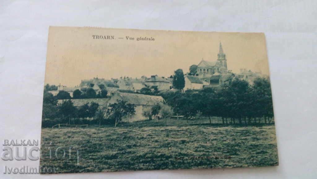 Ταχυδρομική κάρτα Troarn Vue Generale 1938