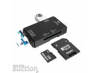 Αναγνώστης καρτών μνήμης SD micro USB 3.0 type C φορητό τηλέφωνο