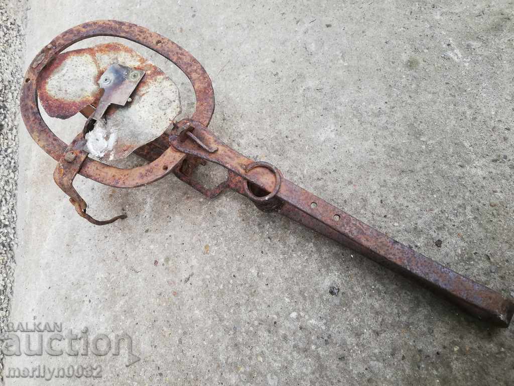 Delivery of Hand forged trap with wrought iron spikes Delivery of Hand forged trap with wrought iron spikes