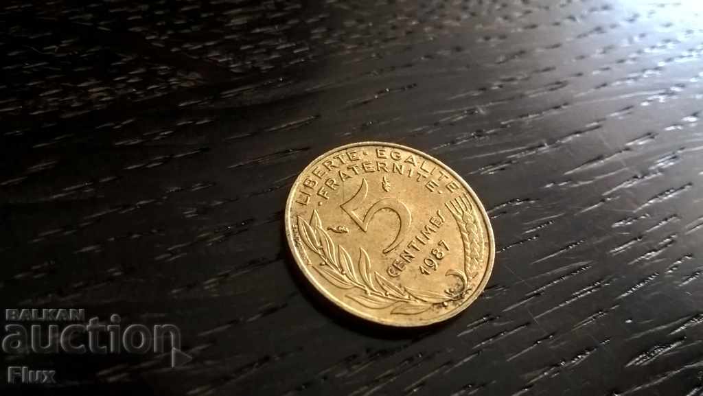 Coin - Γαλλία - 5 centimes 1987