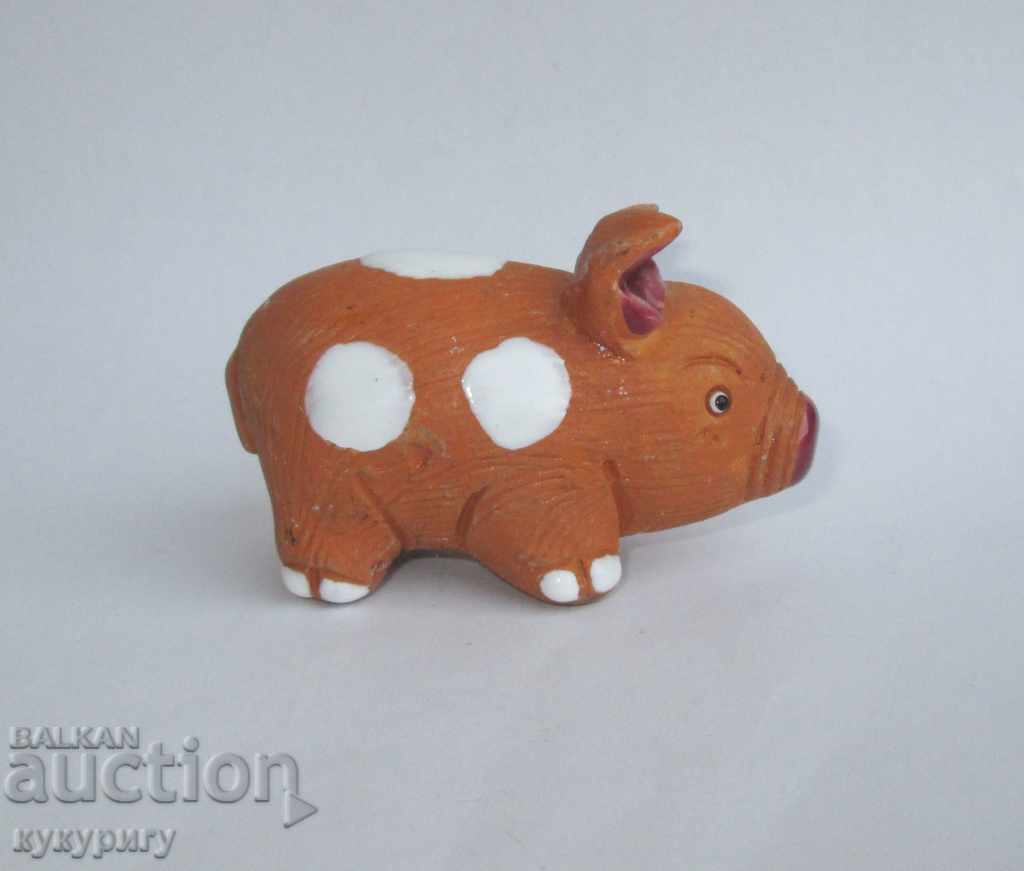 Old author little pig figure ceramic and enamel - 7 Old author little pig figure ceramic and enamel - 7