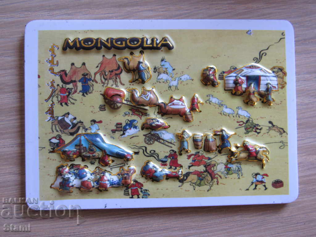 magnet 3D autentică Mongolia-seria-10