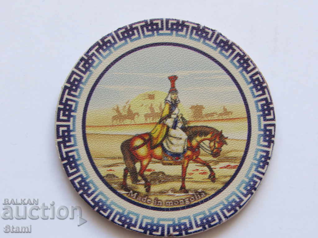 Auction Genuine leather magnet from Mongolia-series-16 Auction Genuine leather magnet from Mongolia-series-16
