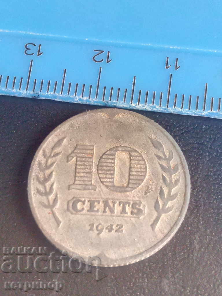 10 σεντς 1942 Ολλανδία / Ολλανδία /
