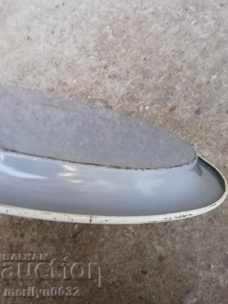 Old metallic painted platter tray, plateau with price 19.00 BGN | € 9.71 Old metallic painted platter tray, plateau with price 19.00 BGN | € 9.71