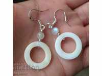 Earrings Earrings with Lunar Stone and Cedarf