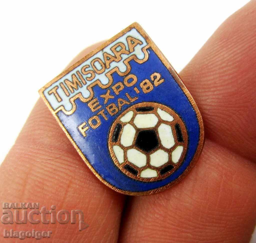 RARE FOOTBALL BADGE-EXPO-FOOTBALL 82-ENAMEL with price 13.99 BGN | € 7.15