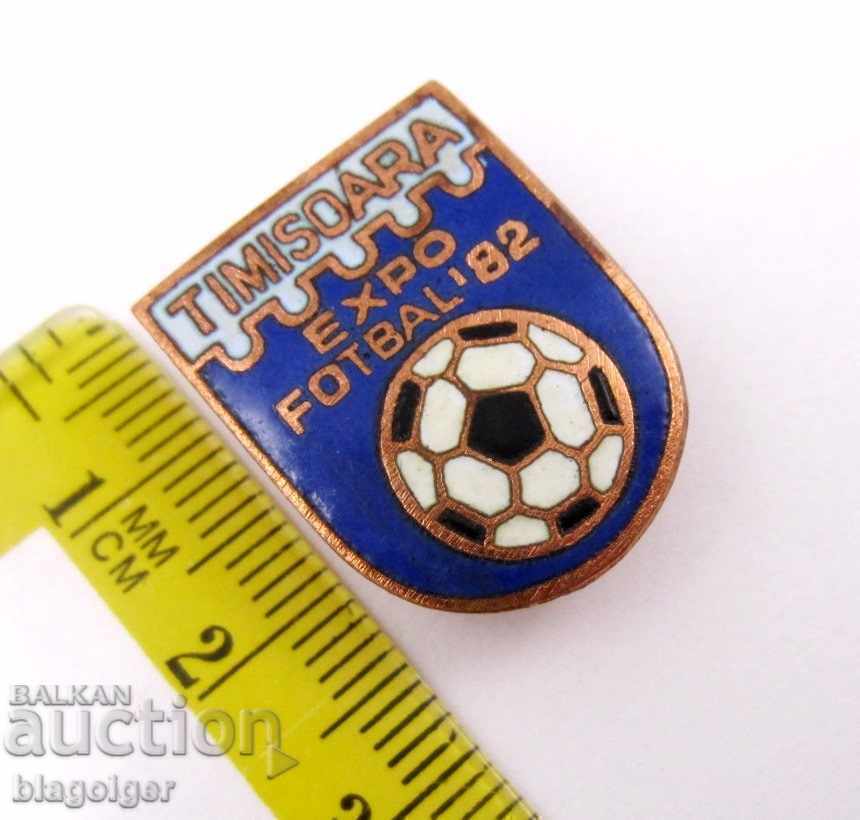 RARE FOOTBALL BADGE-EXPO-FOOTBALL 82-ENAMEL - 5