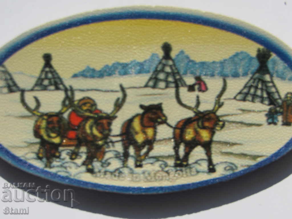 Delivery of Genuine leather magnet from Mongolia-series-16 Delivery of Genuine leather magnet from Mongolia-series-16