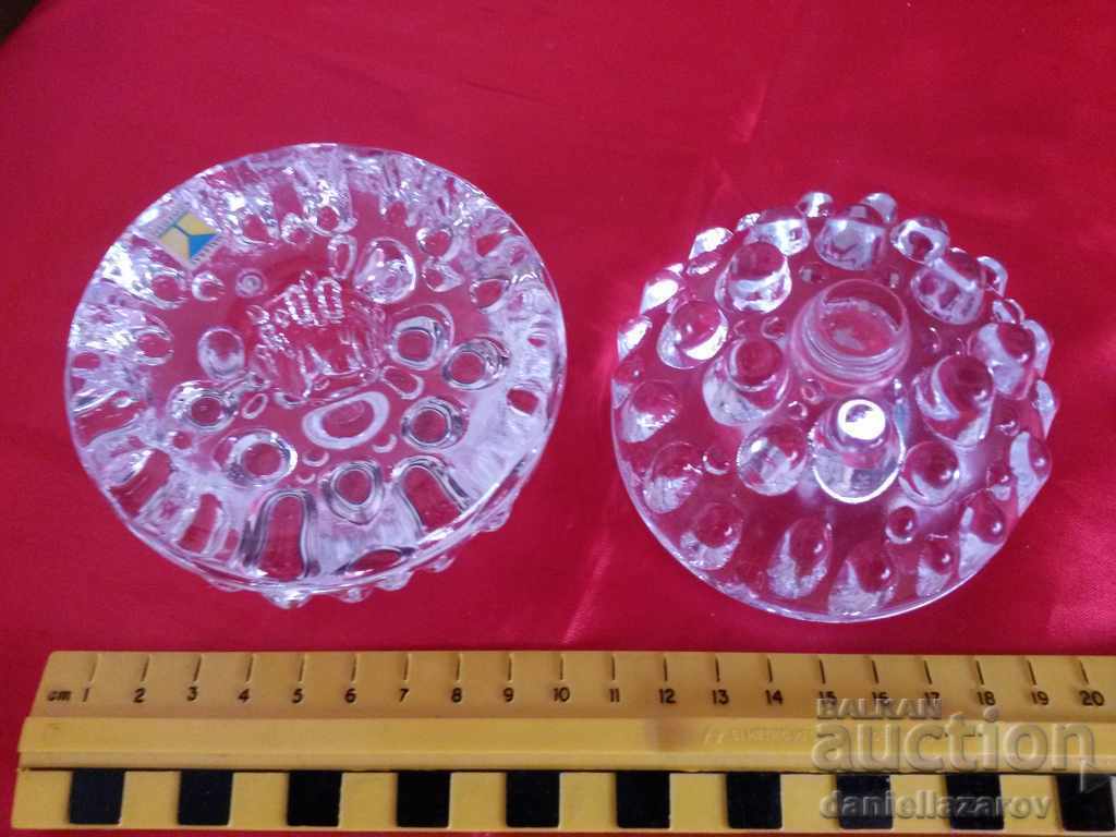 Delivery of Candlesticks CRYSTAL Glass MALERAS SWEDEN Delivery of Candlesticks CRYSTAL Glass MALERAS SWEDEN