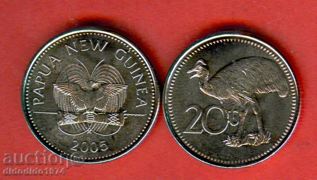 PAPUA NOUA GUINEE PAPUA GUINEE 20 t problema 2005 EMU UNC