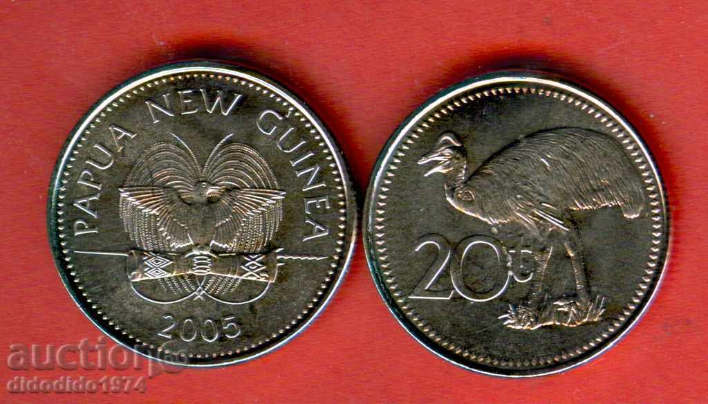 PAPUA NEW GUINEA 20 t issue 2005 EMU UNC PAPUA NEW GUINEA 20 t issue 2005 EMU UNC