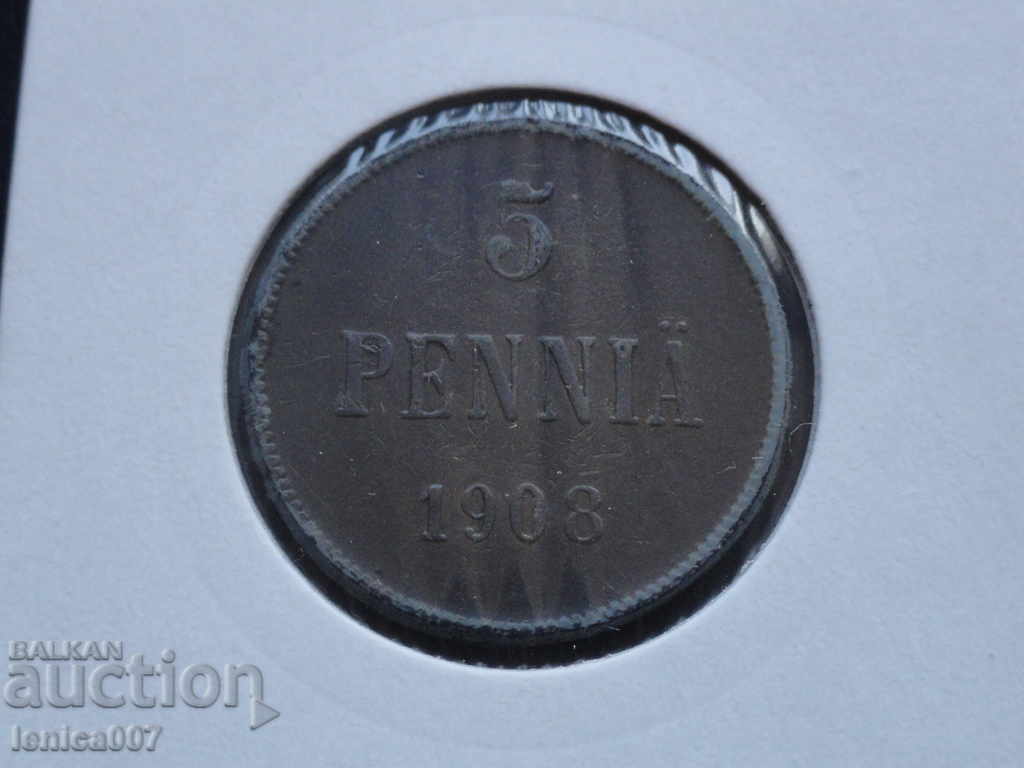 Auction Russia (for Finland) 1908 - 5 pennies Auction Russia (for Finland) 1908 - 5 pennies