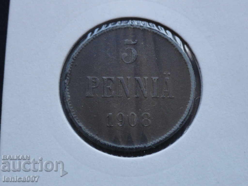 Russia (for Finland) 1908 - 5 pennies - 5 Russia (for Finland) 1908 - 5 pennies - 5