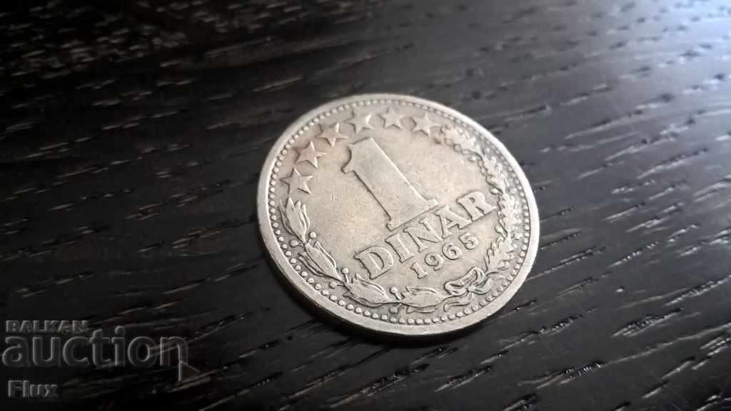 Moneda - Iugoslavia - 1 dinar | 1965.