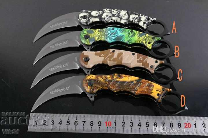 Auction Carabitic Knife - FOX KNIFE FA33 - KARAMBIT Dimensions -70 x 195 Auction Carabitic Knife - FOX KNIFE FA33 - KARAMBIT Dimensions -70 x 195