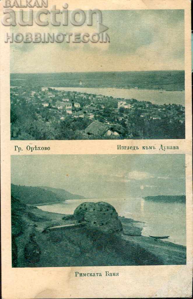 КАРТИЧКА ОРЯХОВО - РЕКА ДУНАВ - РИМСКАТА БАНЯ преди 1929