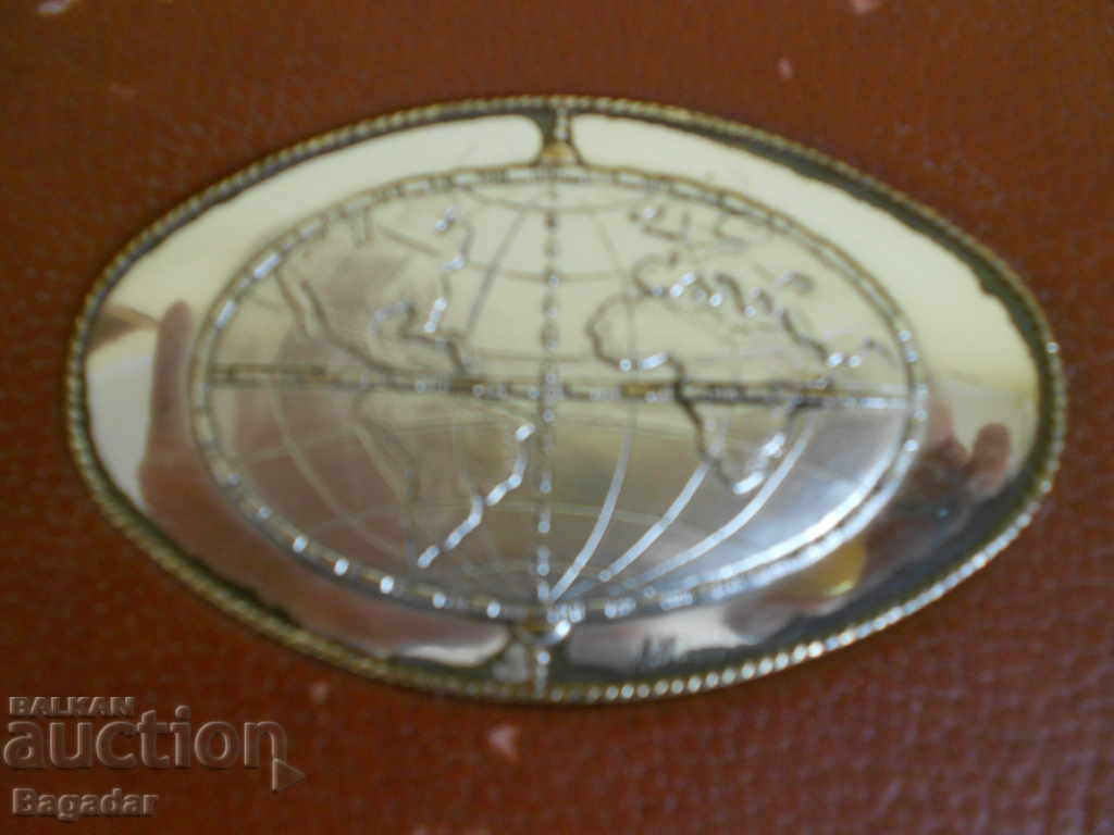 Old leather and silver box Alliani 925 - 5 Old leather and silver box Alliani 925 - 5