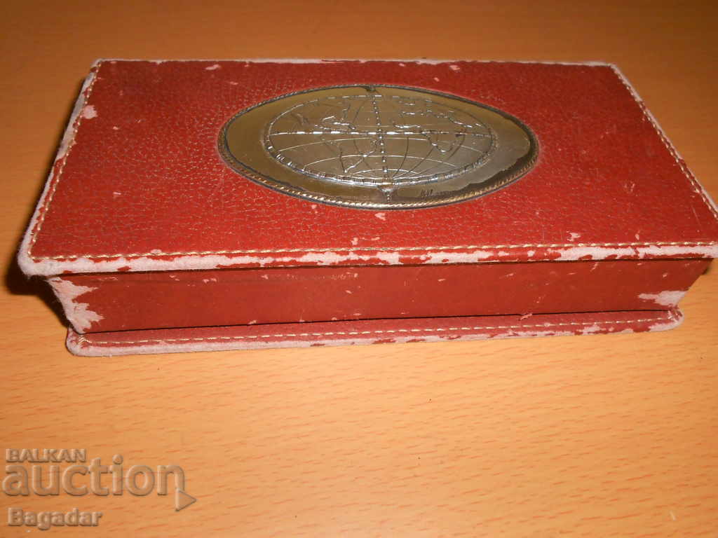 Стара кутия кожа и сребро Alliani 925