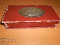 Old leather and silver box Alliani 925