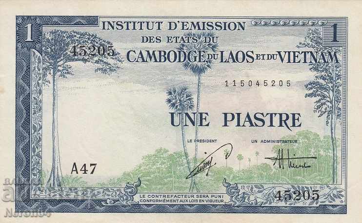 1 пиастра 1954, Френски Индокитай