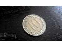 Coin - Yugoslavia - 10 dinars 1987