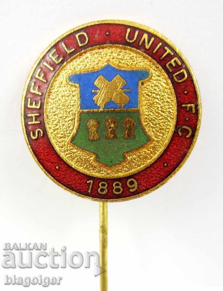 OLD SOCCER BADGE-SHEFFIELD UNITED-ENGLAND-ENGLAND-ENAMEL