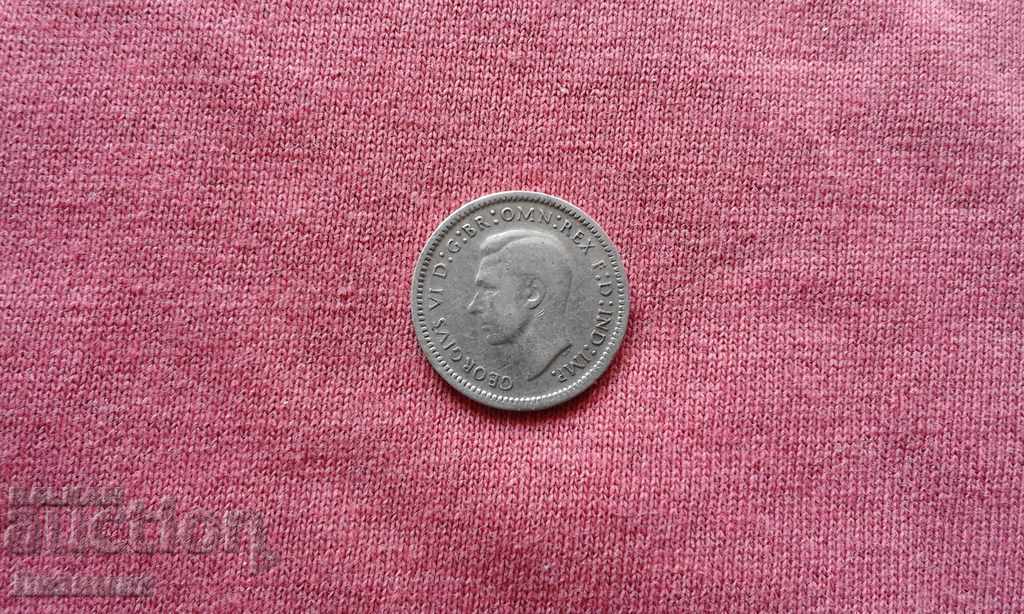 3 pence 1943 - Australia - George VI - Silver with price 5.98 BGN | € 3.06