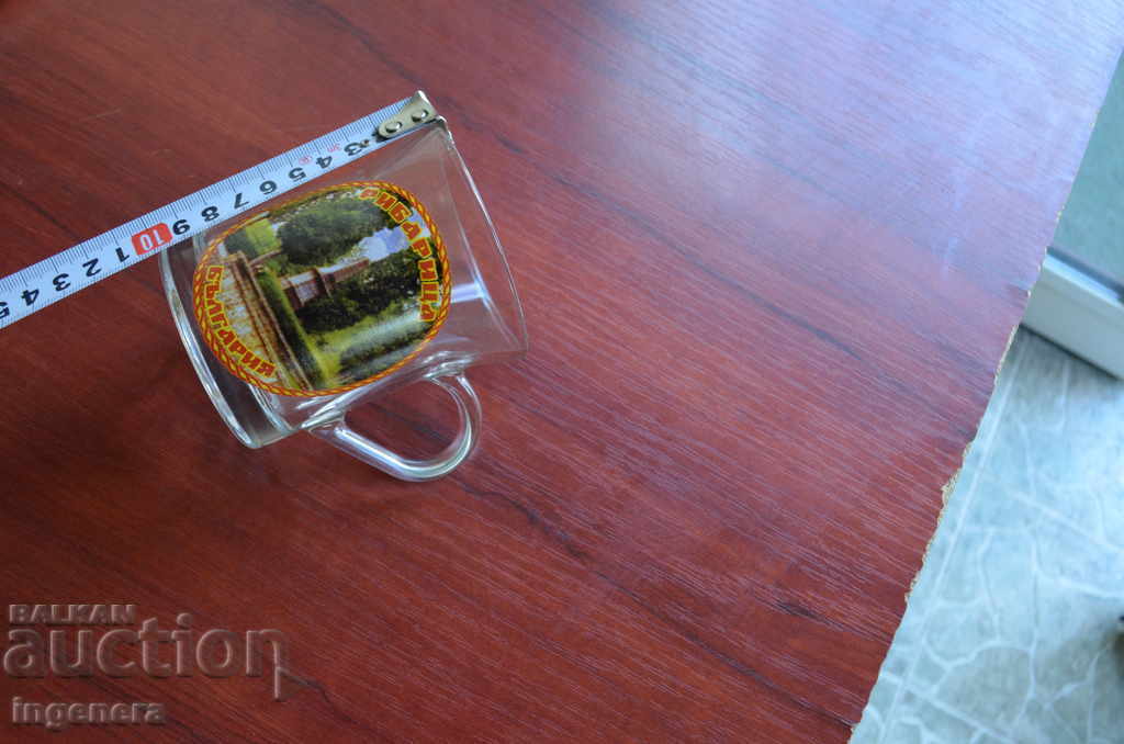 Auction GLASS GLASS, ADVERTISING MUG Auction GLASS GLASS, ADVERTISING MUG
