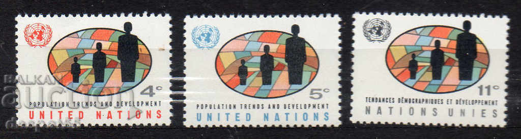 1965. United Nations - New York. Trends and population development.