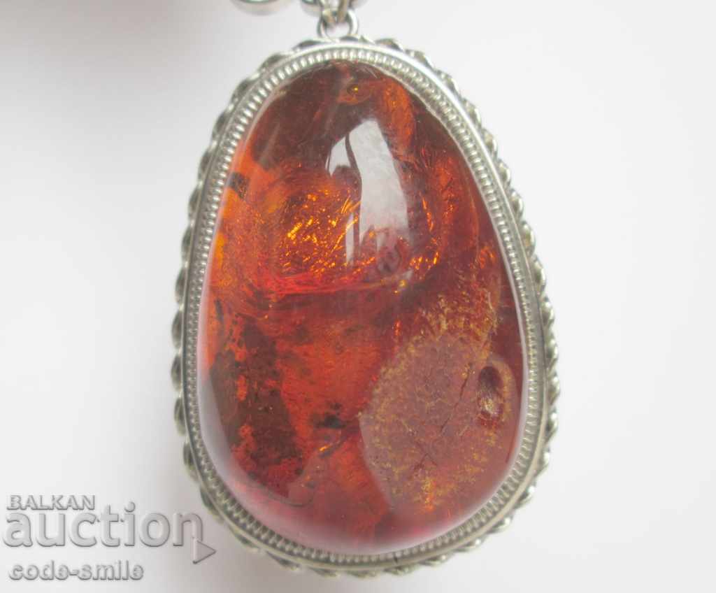 Auction Necklace necklace medallion natural unprocessed amber USSR Auction Necklace necklace medallion natural unprocessed amber USSR