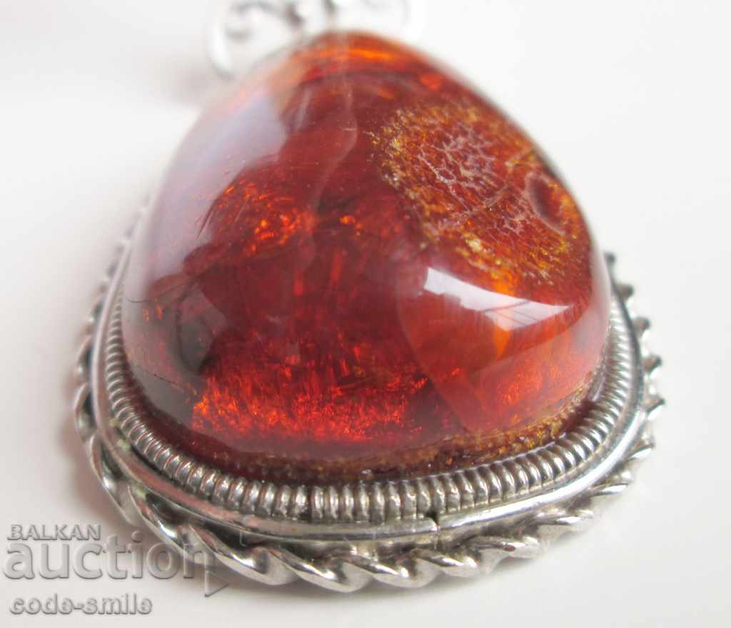 Necklace necklace medallion natural unprocessed amber USSR - 5 Necklace necklace medallion natural unprocessed amber USSR - 5