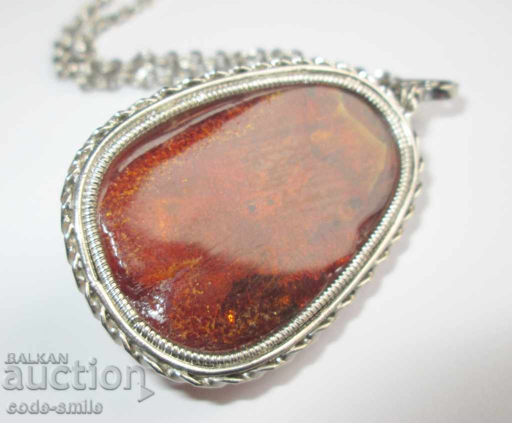 Necklace necklace medallion natural unprocessed amber USSR - 7 Necklace necklace medallion natural unprocessed amber USSR - 7