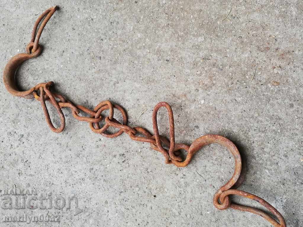 Auction  Shackles, fetters, shackles, handcuffs, chain, wrought iron
