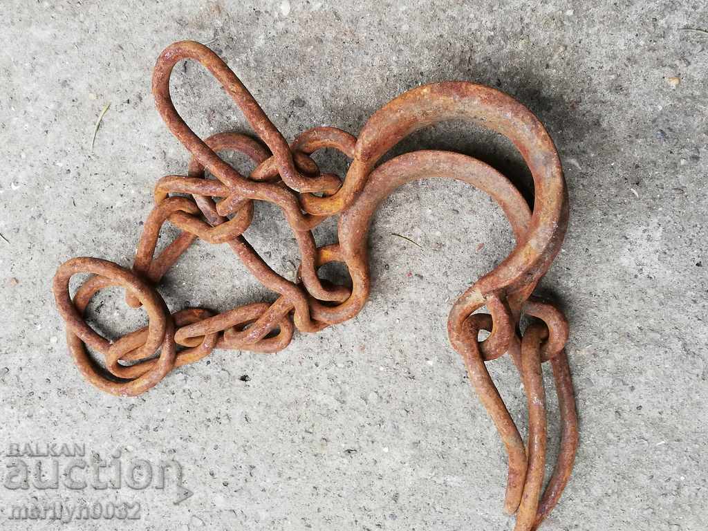 Shackles, fetters, shackles, handcuffs, chain, wrought iron - 6