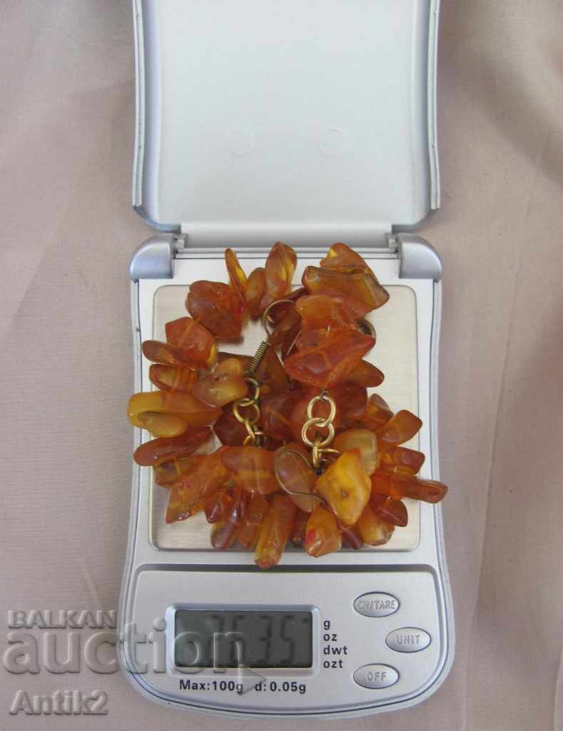 Old Uncut Amber Set Bracelet and Earrings - 7 Old Uncut Amber Set Bracelet and Earrings - 7