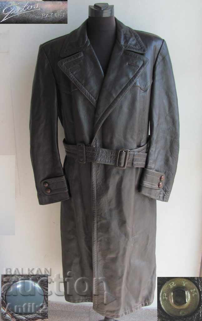 World War II Officer Leather Coat Germany