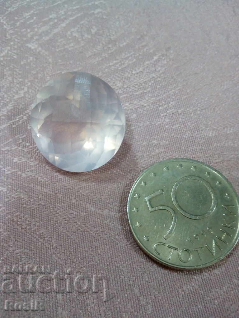 Auction  STONE-PINK QUARTZ-FASETTED