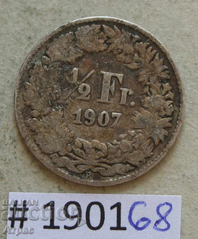 1/2 franc 1907 Elveția