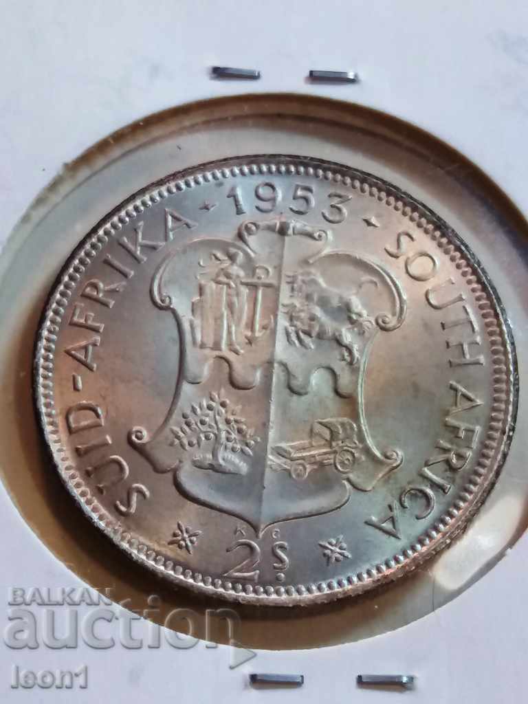 2 shilling 1953 Africa de Sud