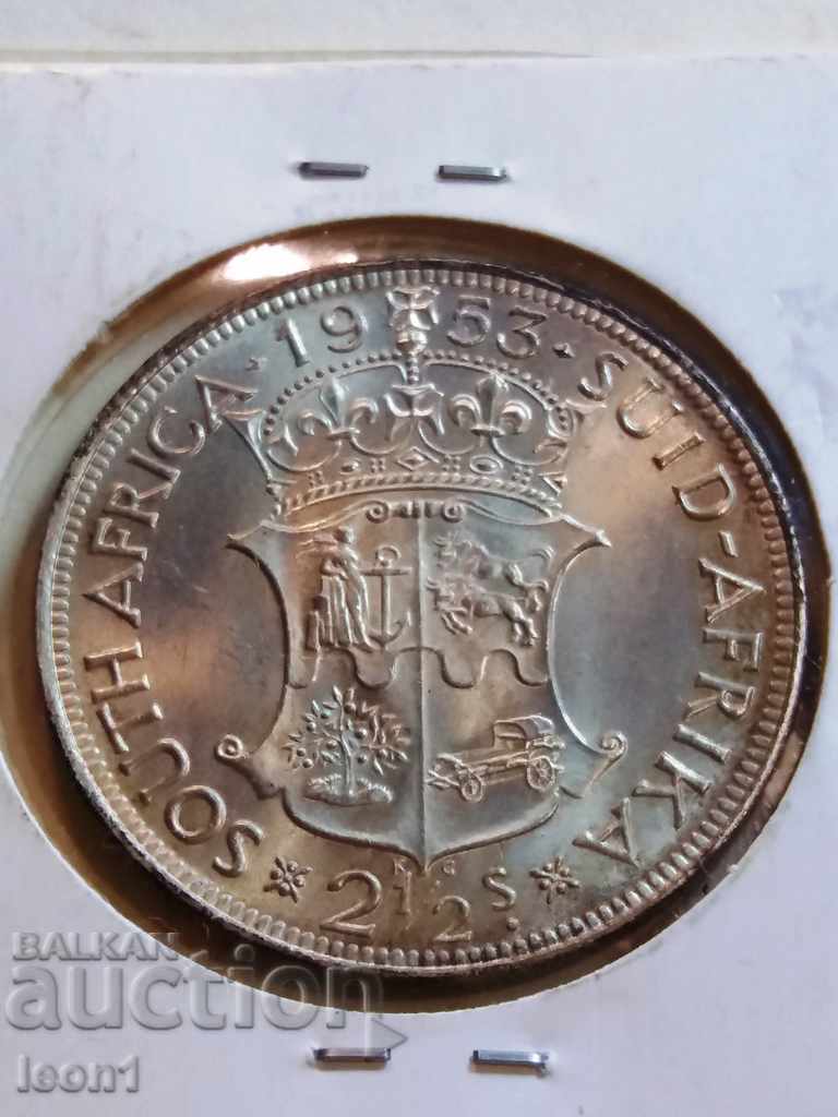 2 1/2 shilling 1953 Africa de Sud