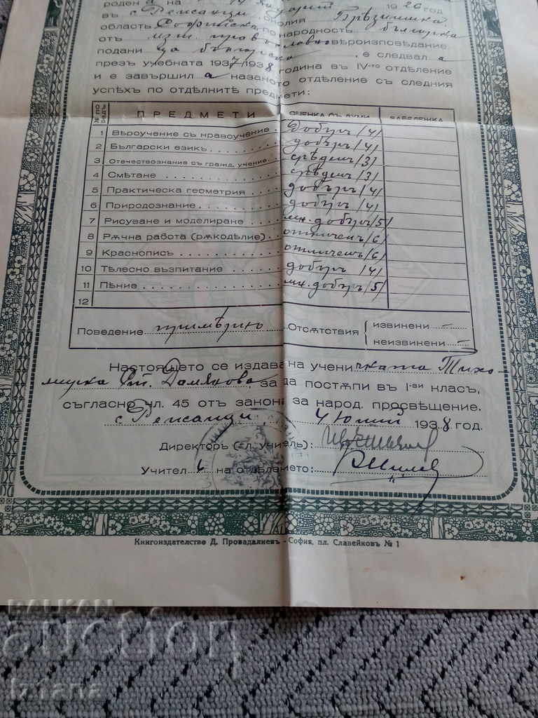 Auction Certificate of Completion 4th Ward 1938 Auction Certificate of Completion 4th Ward 1938